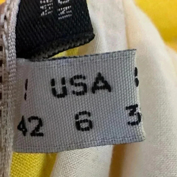 See by Chloe Yellow and White 109% Cotton Blouse Size 6 - Picture 7 of 9